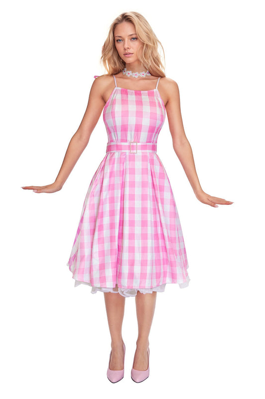 Plus Size Pink Gingham Doll Costume