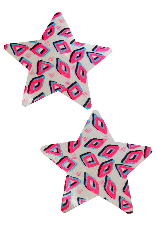 Hot Pink Diamonds on Star Nipple Pasties