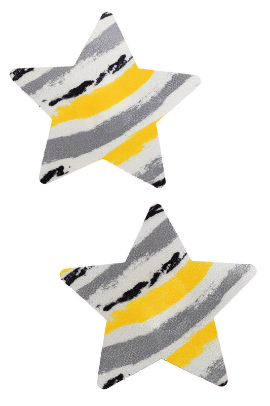 Yellow Splash Star Nipple Pasties