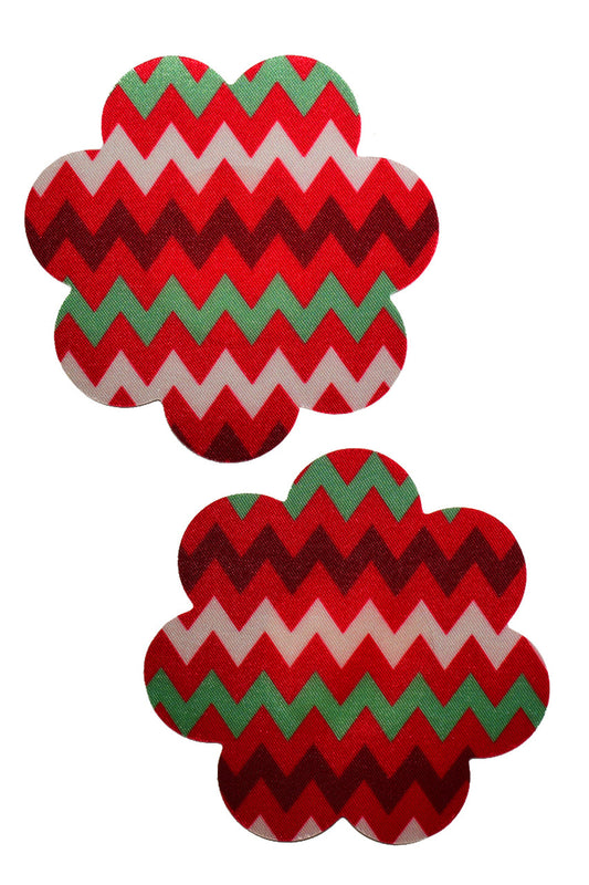 Red Zig Zag Petal Nipple Pasties