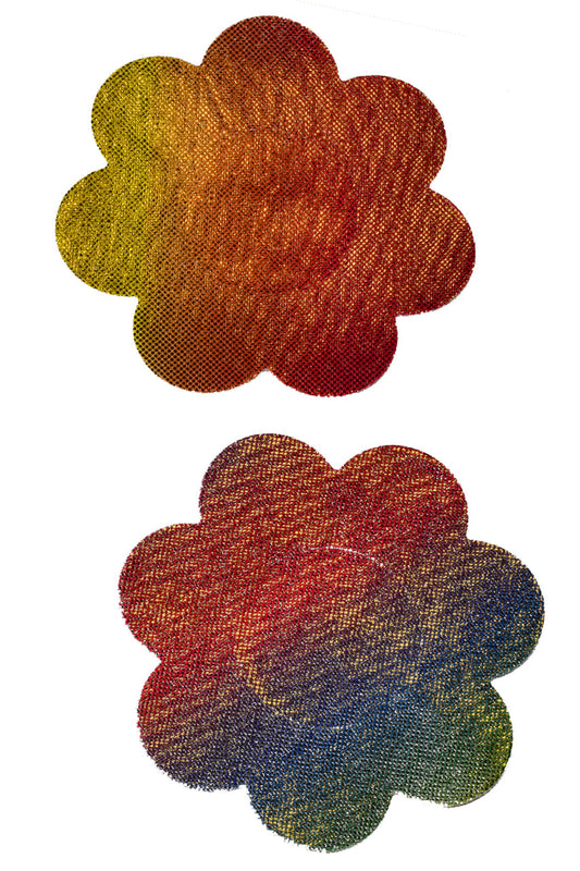Metallic Rainbow Petal Nipple Pasties