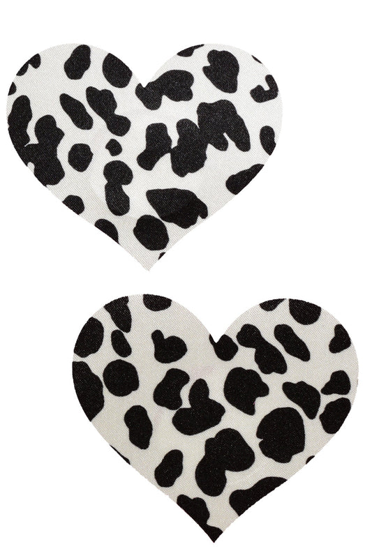 Cow Print Heart Nipple Pasties