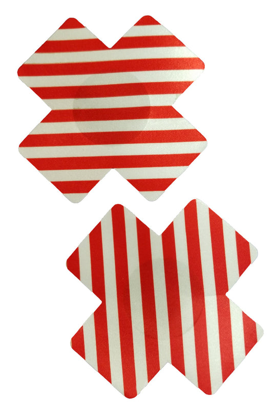 Red and White X Pasties