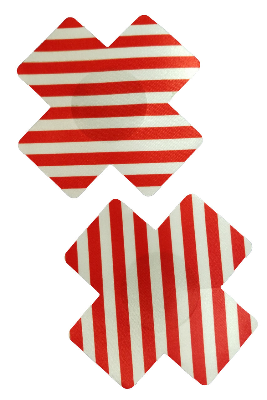 Red and White X Pasties