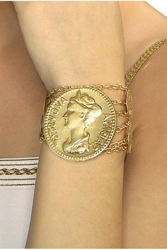 Sabina Augusta Costume Coin Bracelet