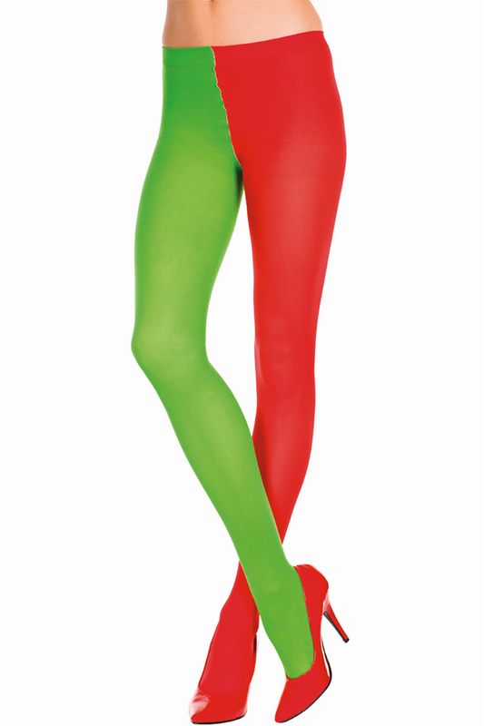 Red and Green Jester Tights