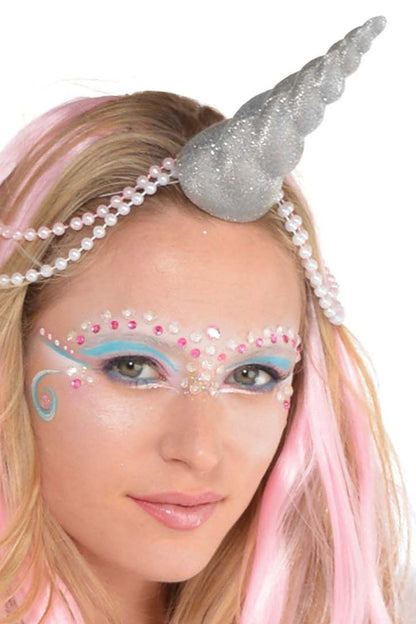 Silver Glitter Unicorn Horn