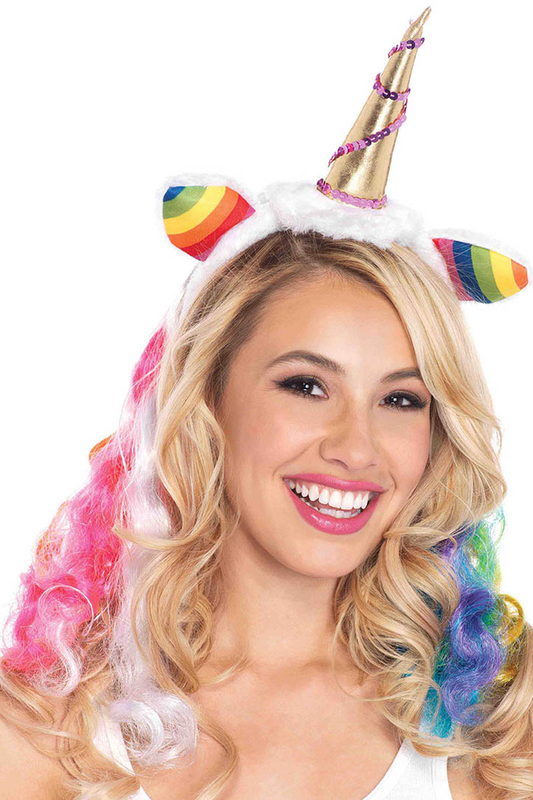 Rainbow Unicorn Headband Costume Accessory