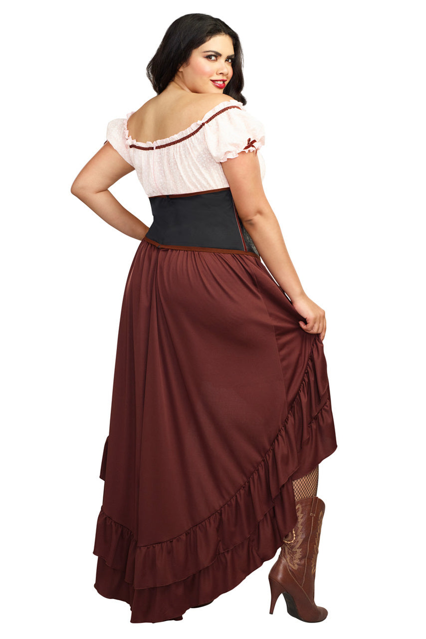 Plus Size Saloon Gal Costume