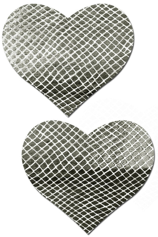 Galactic Silver Heart Pasties