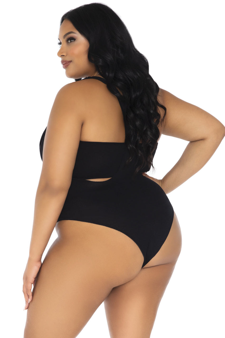 Plus Size Bandeau Top and Bodysuit Set