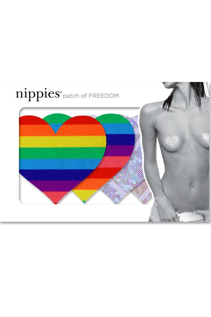 One Love Heart Rainbow Pasties