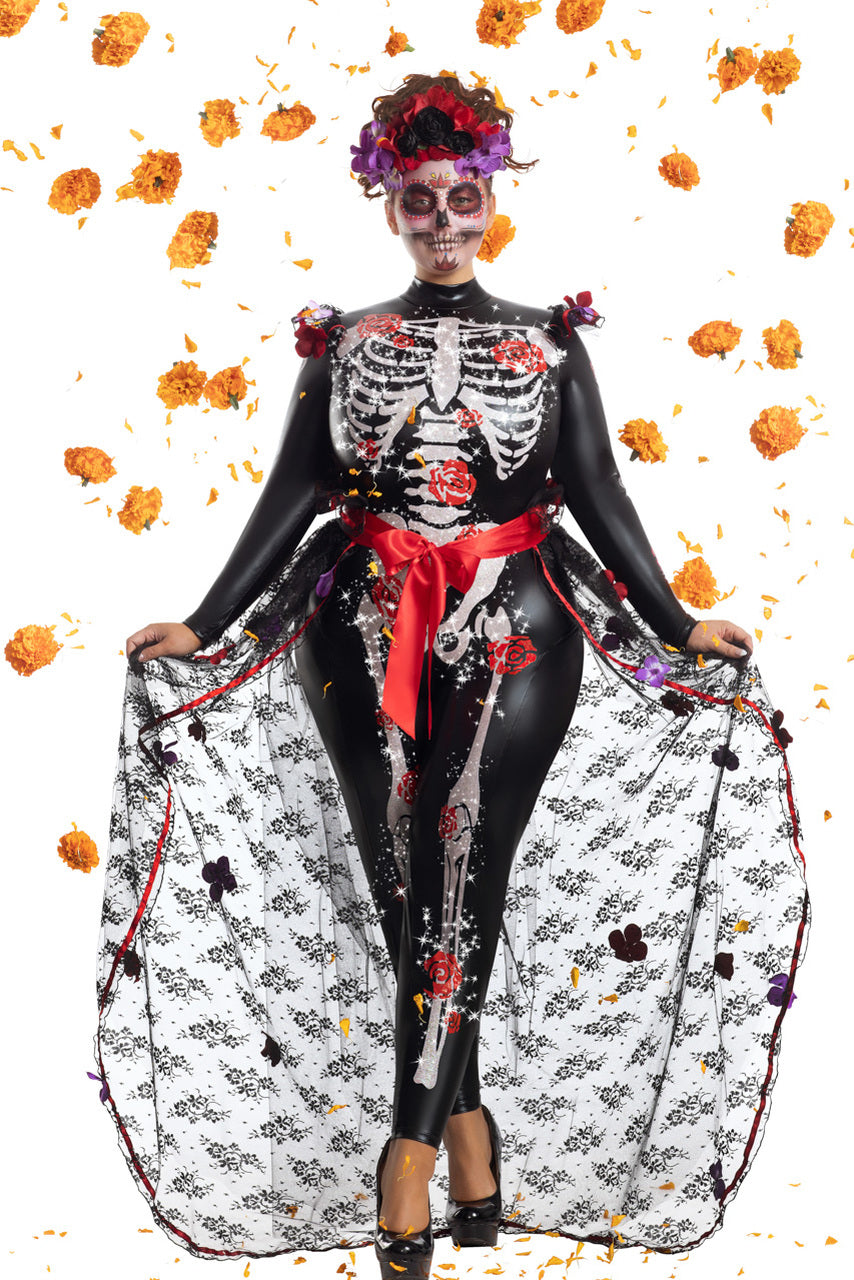 Plus Size Rosas Day of the Dead Costume