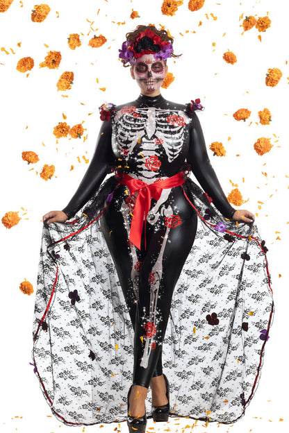 Plus Size Rosas Day of the Dead Costume