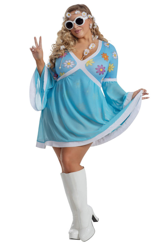 Plus Size Flower Power Costume