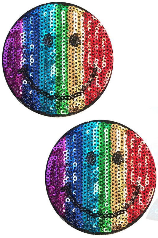Sequin Smiley Faces Nifty Nipple Pasties