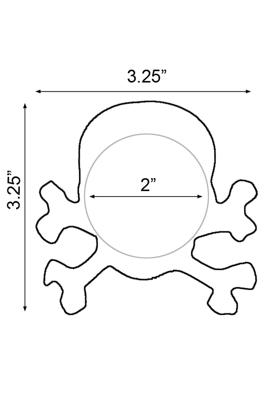 Beige Skull and Crossbones Nipple Pasties