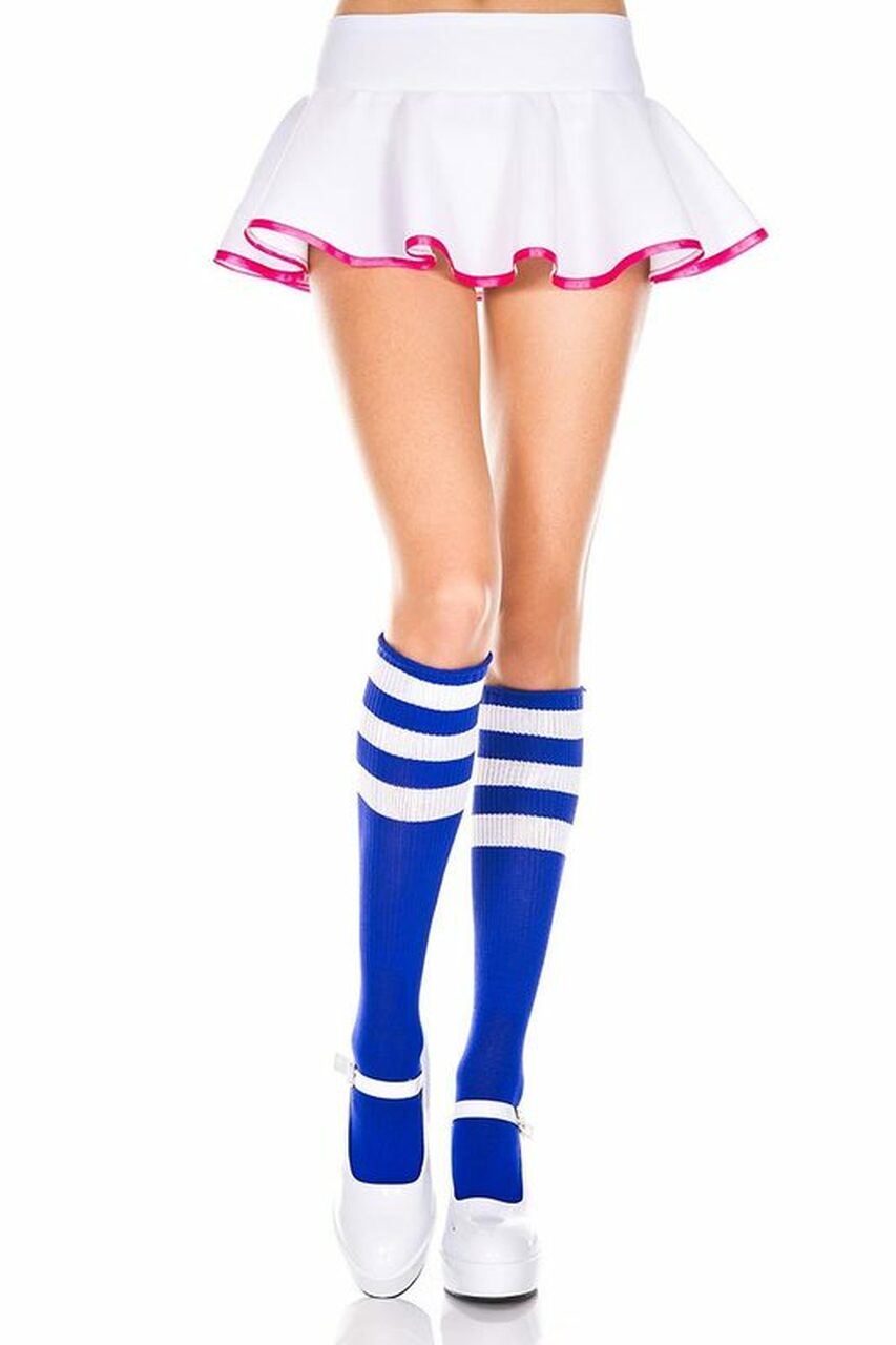 Triple Striped Knee High Socks