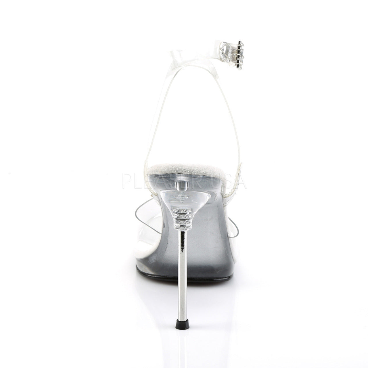 Clear 4.5" Heel Platform Wrap Around Ankle Strap Sandal