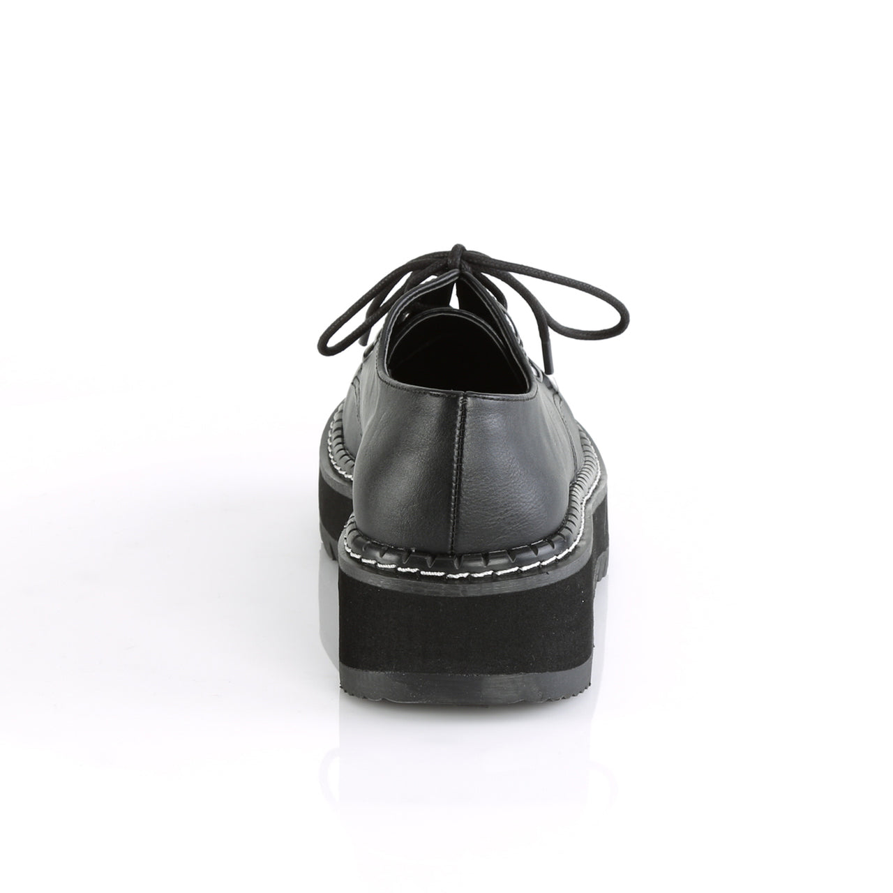 Black Vegan Leather 1.3" Platform Shoes*
