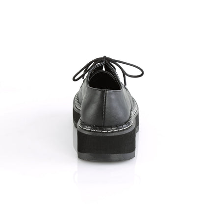 Black Vegan Leather 1.3" Platform Shoes*