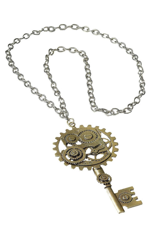 Steampunk Key Gear Necklace